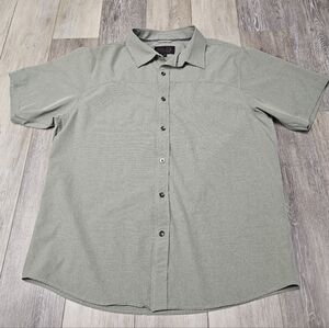 Victory Sportswear Short Sleeve Button Up Shirt Summer Stretch Men's Large